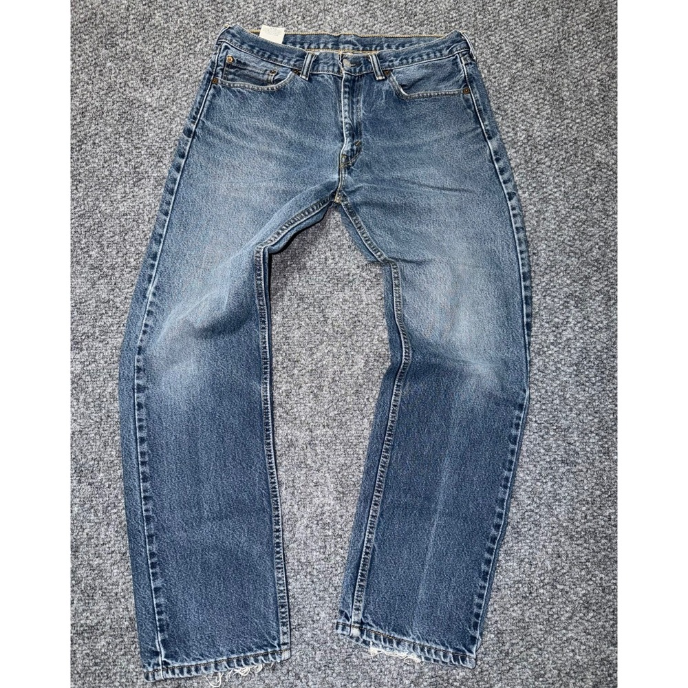 Levi's 505 Regular Fit Straight Leg Jeans Medium Wash 33x32 Y2K - Picture 1 of 9